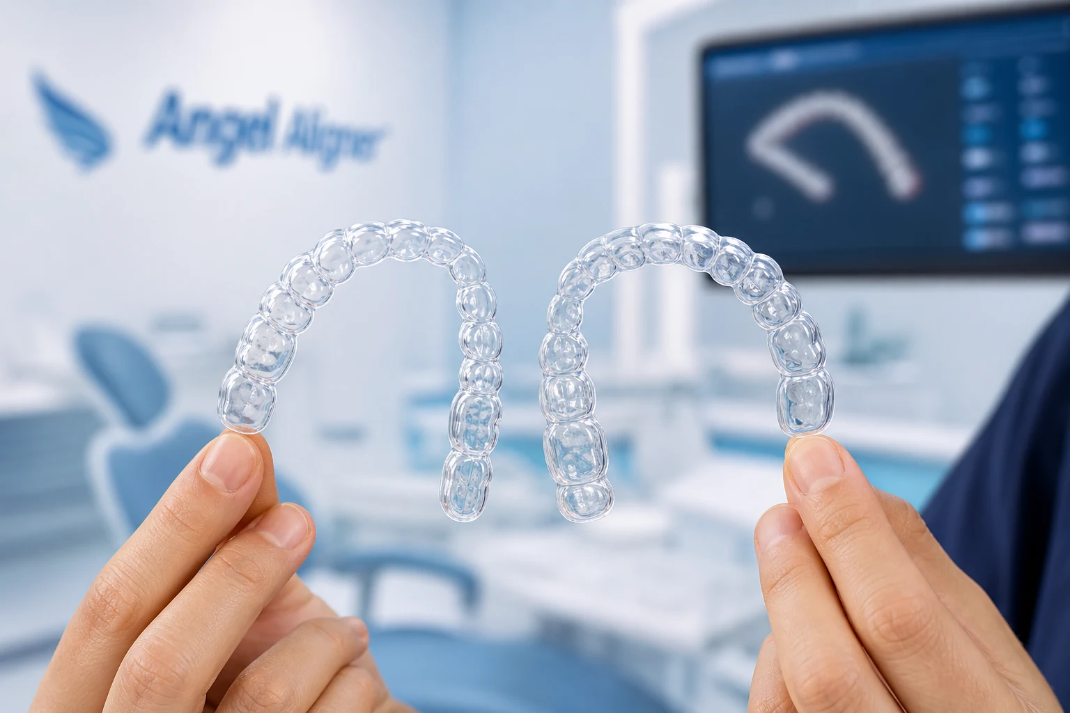 Angel Aligner clear aligner trays for step-by-step teeth straightening